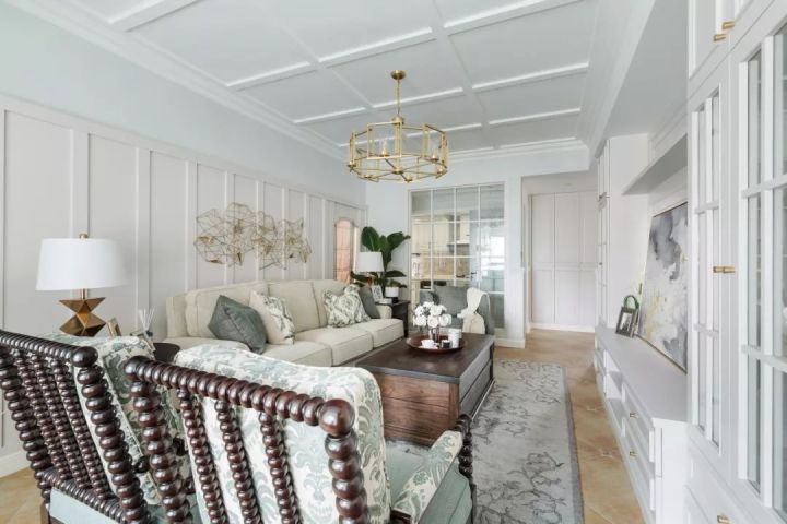 【百變空間】135平方美式裝修風(fēng)格案例介紹，明亮精美的美式裝修