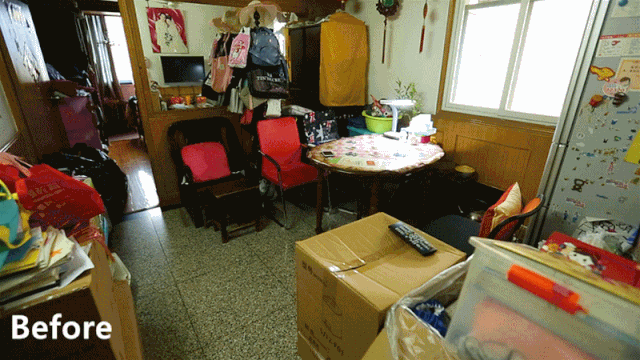 44㎡兩房變?nèi)?，挖掘新空間解決三代四口居住難題