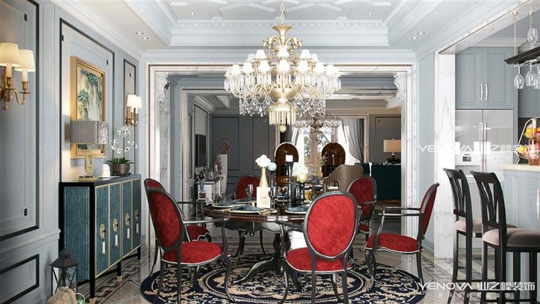 星海灣壹號248平米法式風格裝修效果圖(業(yè)之峰裝飾作品)