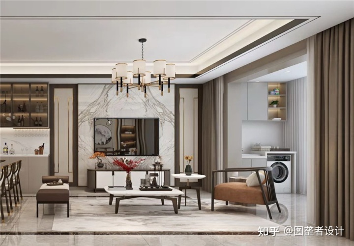 2022年裝修流行這樣裝了，輕奢中帶著新中式風(fēng)格，簡約又奢華！