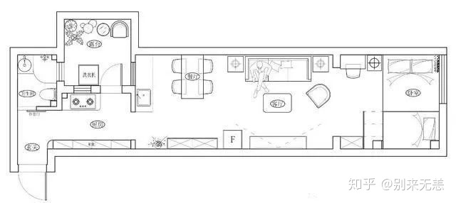 60平米小戶型，客廳臥室全開放，榻榻米高低床，比多一間房還實用
