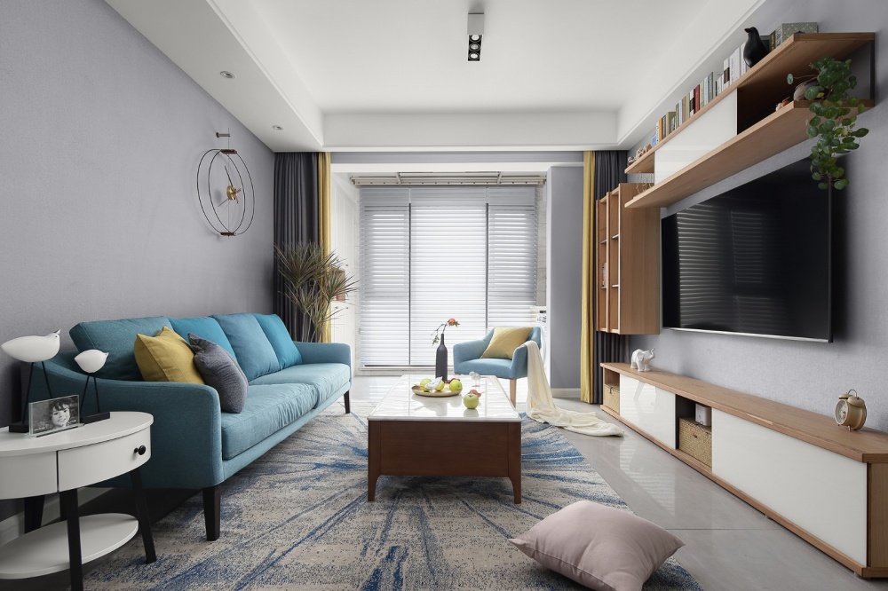 客廳窗簾裝修效果圖居家需精致，生活不將就；我的北北歐極簡客廳設(shè)計圖片賞析