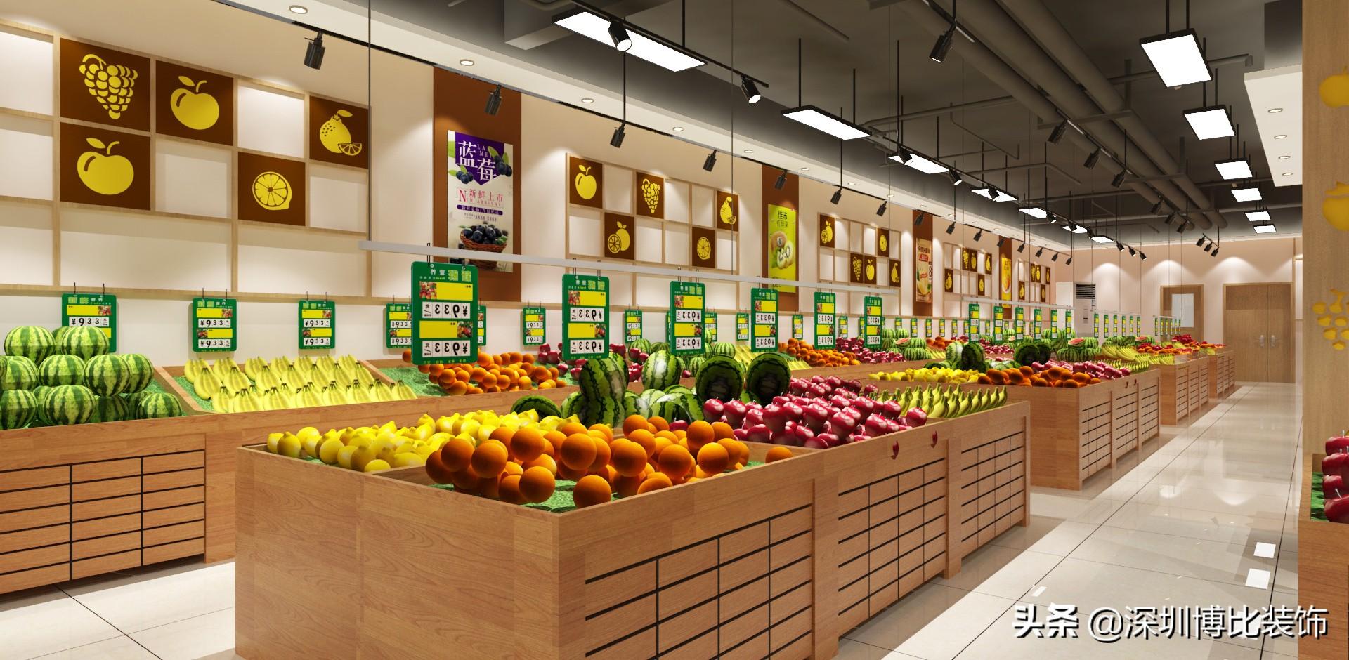 復古藏店裝修圖片_水果店裝修圖片_水果超市裝修圖片