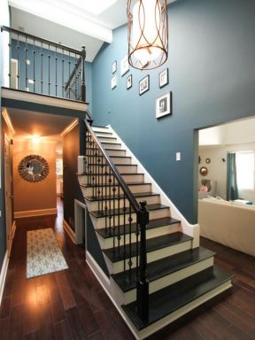 洋房樓梯裝修效果圖 農(nóng)村小洋房室內(nèi)裝修